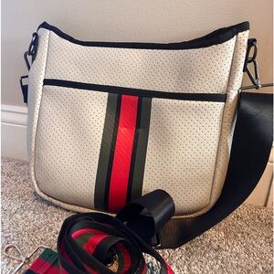 Cream and Red Bags with Style and Functionality